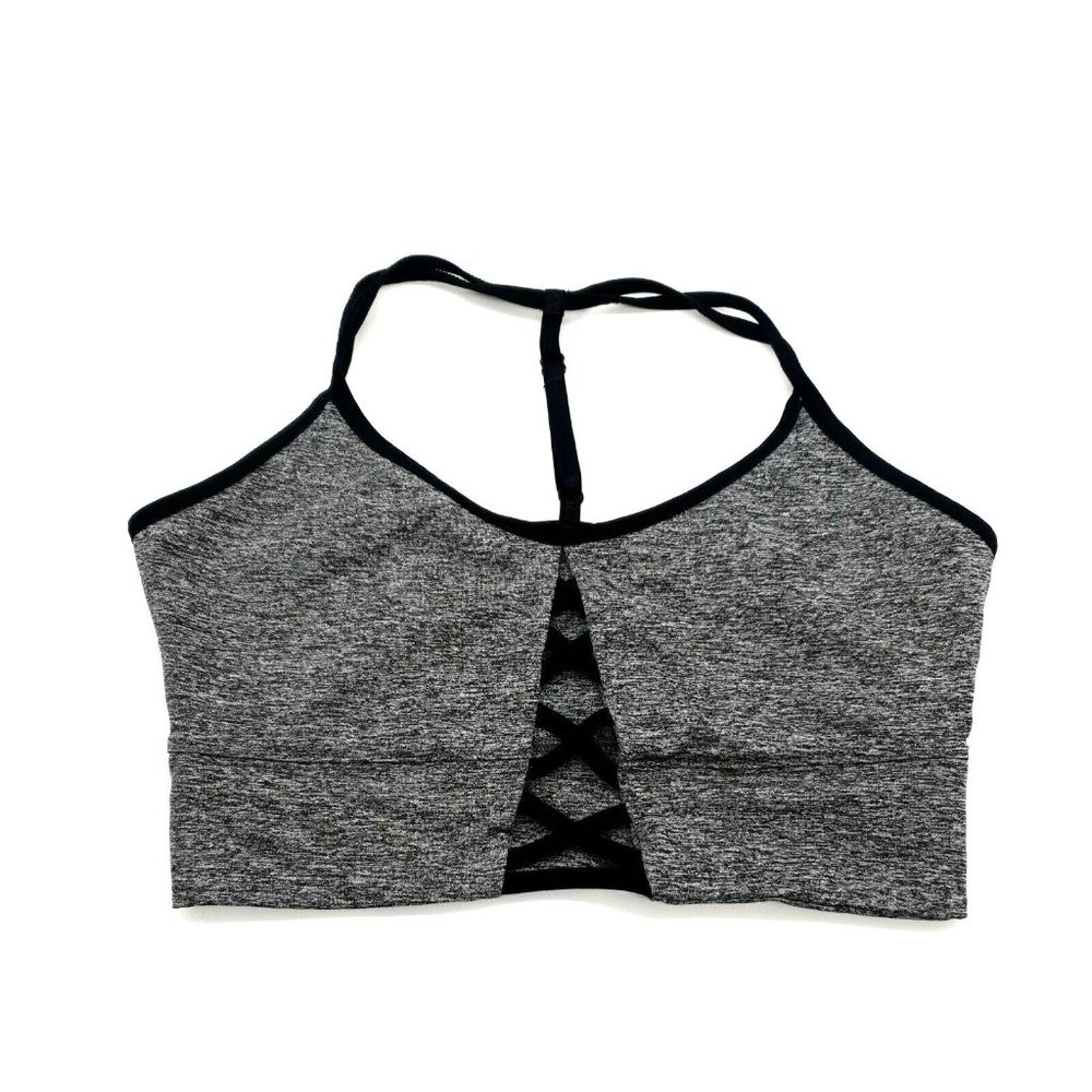 Unbranded Sports Bra Womens Stretch Open Front Laces 32" Bustline Adjustable - Picture 1 of 6